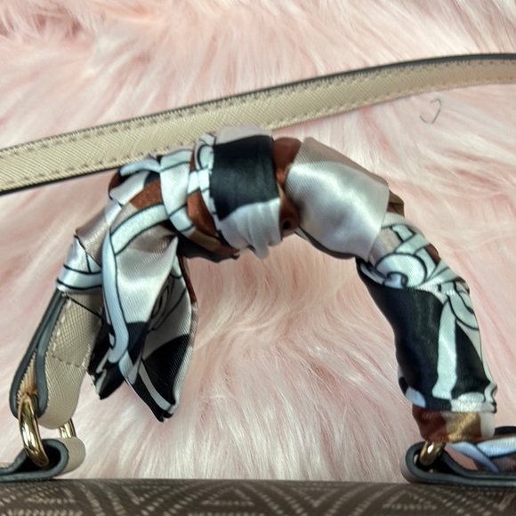 Aldo Brown and Gray Chevron Crossbody Bag with Gold Hardware - Picture 11 of 11